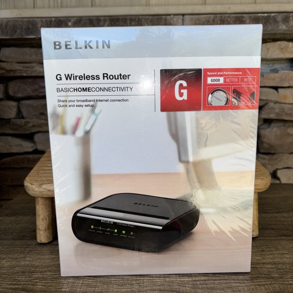 Belkin G WIRELESS  ROUTER Sealed In Box  Simple Setup With Instructions